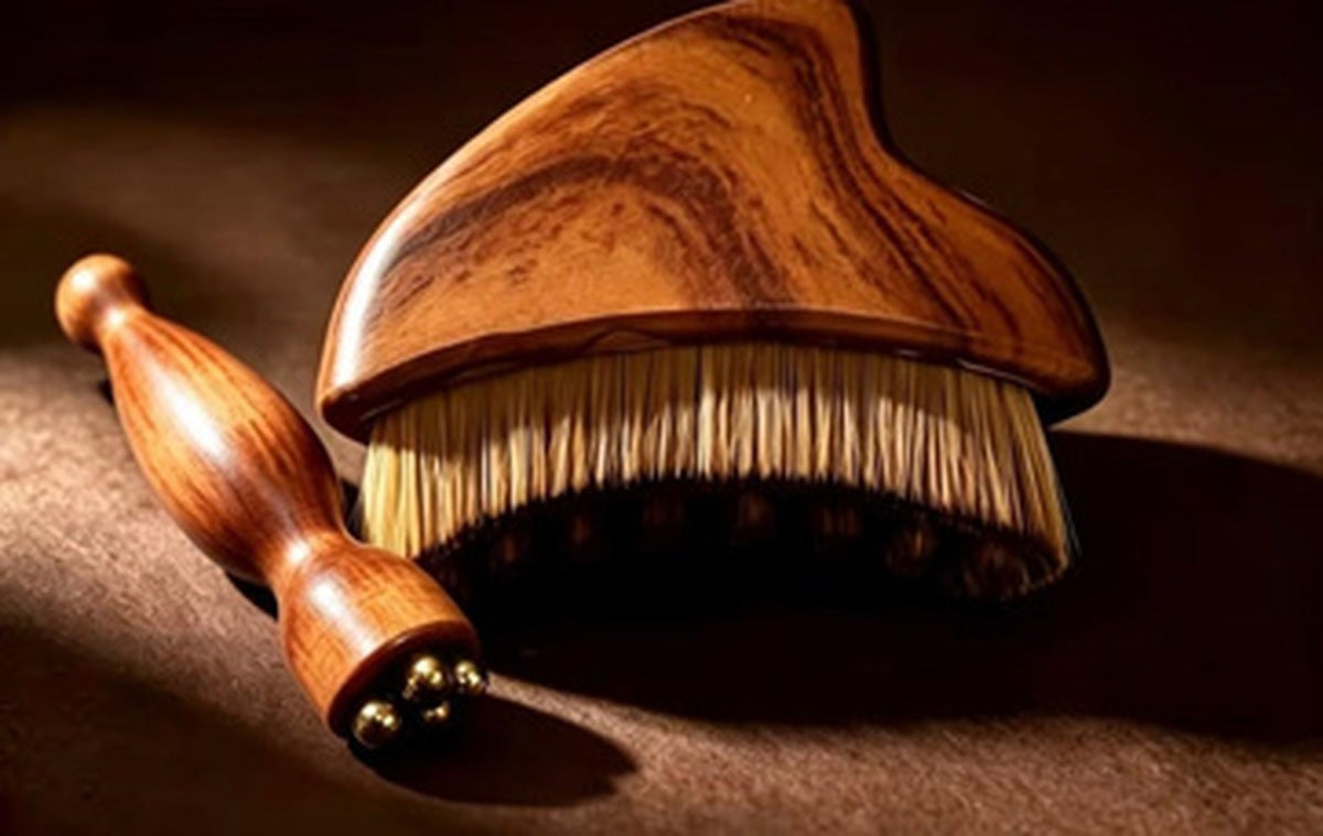 Cepillo y Masajeador de Madera